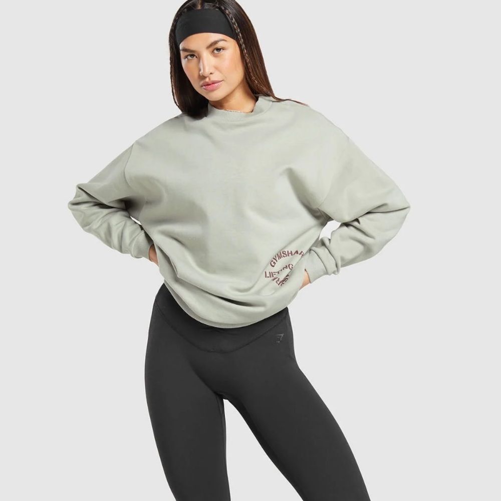Gymshark BUILT OVERSIZED SWEATSHIRT Grey Large NWT in packaging - Picture 4 of 6